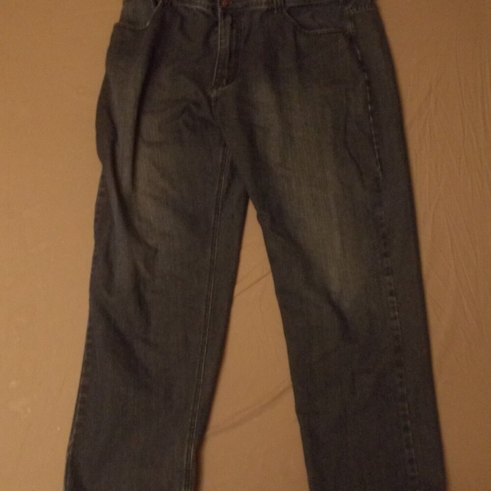 Vintage Akademiks Jeans Mens 46x34 Blue Relaxed Y2K Baggy Hip Hop Cotton
